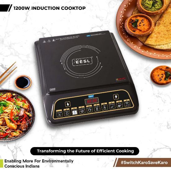 Picture of 1200W Induction Cooktop with Long-Lasting Crystal Glass Top and Premium Features